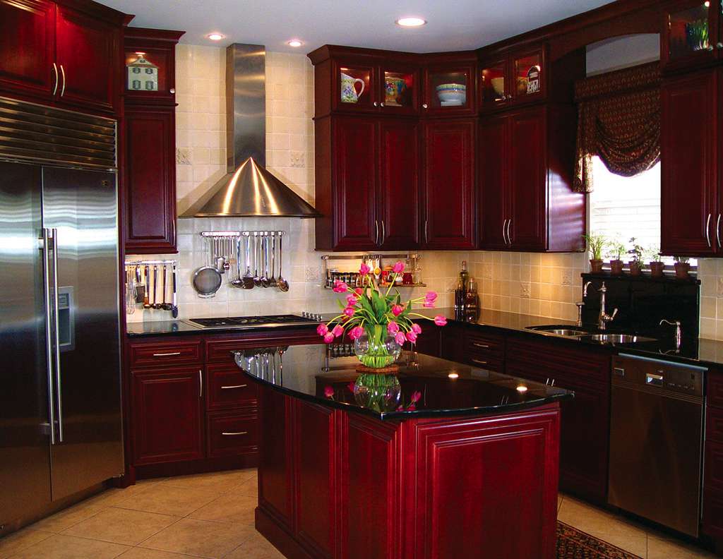 Black Cherry Custom Cabinets