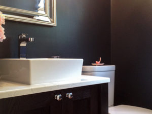 Navy Powder Room