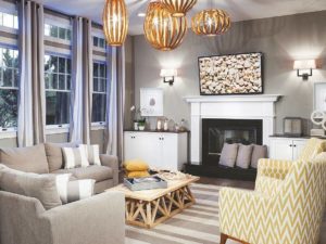 Beautiful light fixtures create a beautiful shadow on ceiling! Love it!