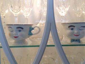 She and he winking at me! Cute tea cups at a client photo shoot! #cutemugs #njkitchendesign #kitchenphotography