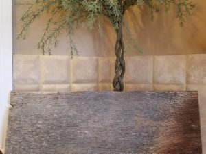 Beautiful live edge wood plank from #realantiquewoodmill  Great meeting you today Tom! #woodtops #njremodeling #designnj