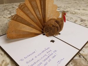 Just got the cutest Thanksgiving card from some terrific clients!! #thankfulforourclients #designnj #kitchendesign #bathroomrenovation #thanksgivingwishes #njremodeling