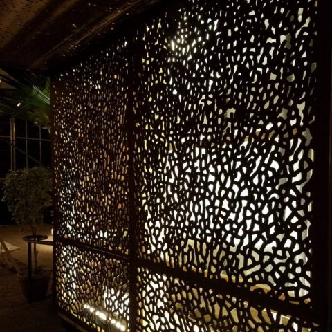 Beautiful structured screen @thefairmontparkhorticulturecenter #veryspecialwedding #spectaculargreenhouses #loveintheair #finaleerini #gardenscreens #fairmontpark #gardendesign