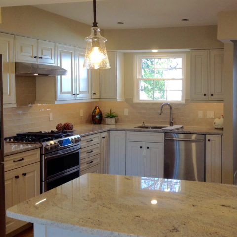 Here’s our client's NJ shore townhouse before & after kitchen remodel.  A small but mighty new kitchen space! #designnj  #newjerseyshorerenovation #njkitchens #njkitchendesign #newjerseykitchenremodel #kitchenbeforeandafter