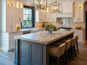 Just finished this beautifully renovated kitchen for the nicest clients! Special thanks to @graciouselementsofdesign for the awesome collaboration on this project! More pics to come! #njkitchens #designnj #njdesign #kitchenrenovation #twotonekitchen #grayisland #honedgranite #njkitchenremodel