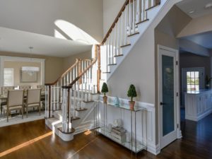 Love the sun shining through in our client’s renovated foyer!
#designnj #foyerdesign #woodfloors #newstairs #njkitchenremodel #newjerseydesign