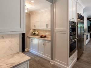 Butler’s pantry tucked around the corner of our client’s newly renovated kitchen!
#butlerspantry #kitchendesign #njkitchensandbaths #kitchenremodel #designnj #whitekitchen #granitecountertops