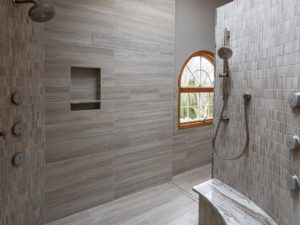 Inside view of our client’s beautiful curved shower!
#njdesign #designnj #newjerseybathrenovation #njbaths #showerdesignideas #curblessshower #njkitchenandbathshowroom